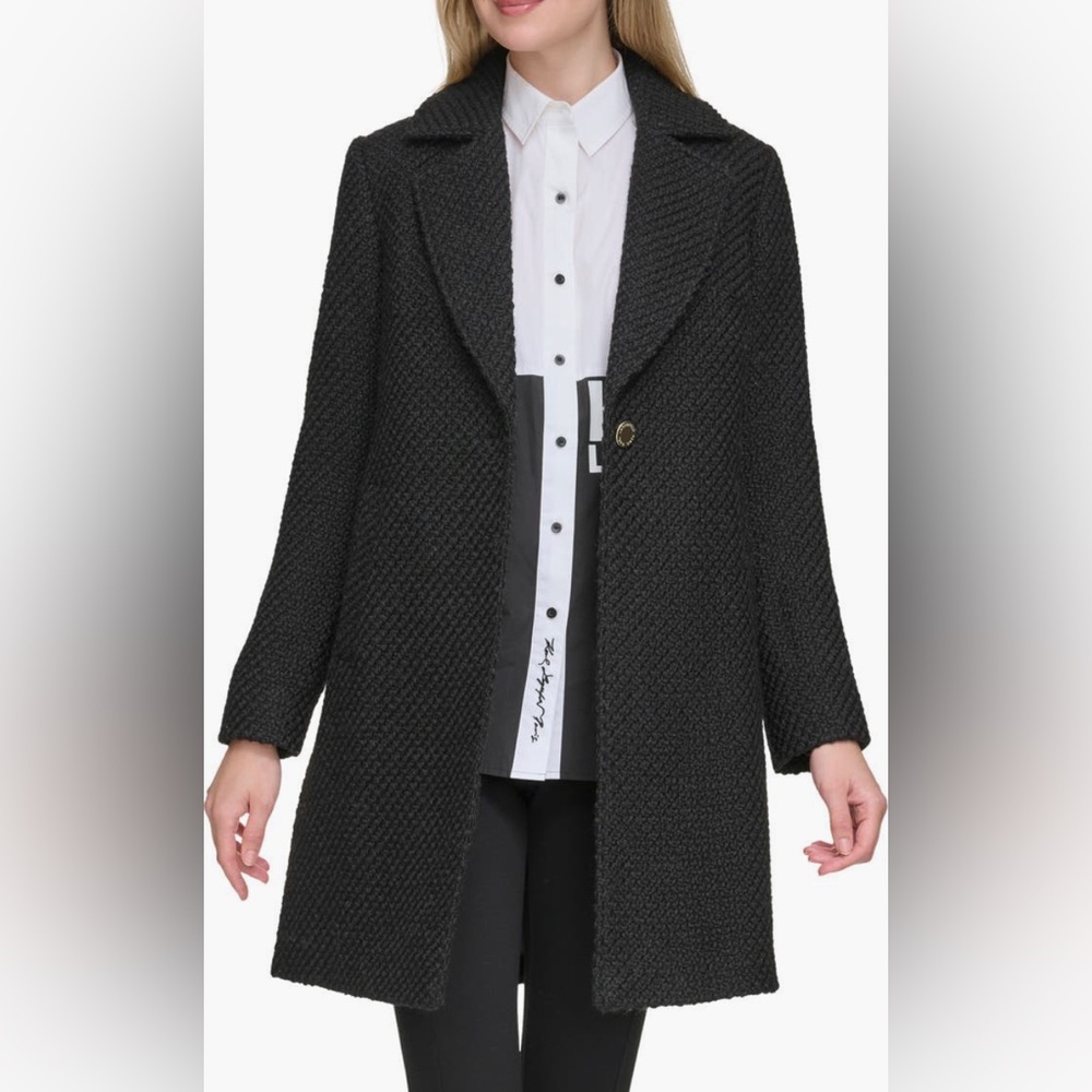 Karl Lagerfeld Paris One button Wool Coat